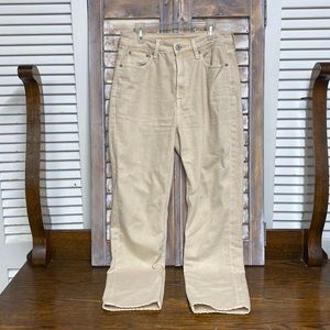American Eagle khaki colored jeans. Size 2, regular fit.